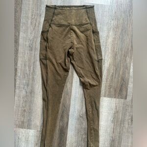 Aerie Brown Leggings with Elastic Waistband